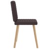 Chaises à manger lot de 4 marron foncé tissu 