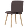 Chaises à manger lot de 4 marron foncé tissu 
