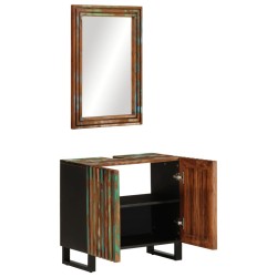 Ensemble de meubles de salle de bain 2 pcs bois massif d'acacia 
