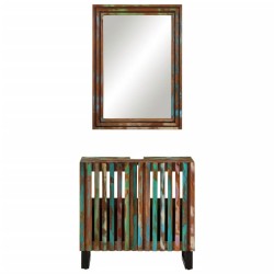 Ensemble de meubles de salle de bain 2 pcs bois massif d'acacia 