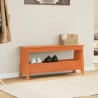 Banc d'entrée cire marron 100x28x45 cm bois de pin massif 