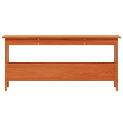 Banc d'entrée cire marron 100x28x45 cm bois de pin massif 