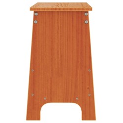 Banc d'entrée cire marron 100x28x45 cm bois de pin massif 