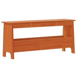 Banc d'entrée cire marron 100x28x45 cm bois de pin massif 