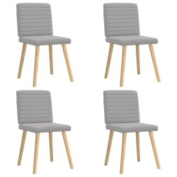 Chaises à manger lot de 4 gris nuage tissu 