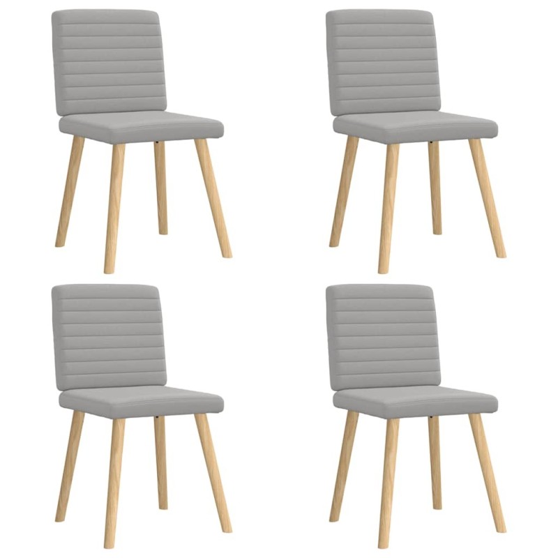 Chaises à manger lot de 4 gris nuage tissu 