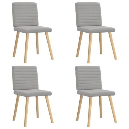 Chaises à manger lot de 4 gris nuage tissu 