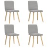 Chaises à manger lot de 4 gris nuage tissu 
