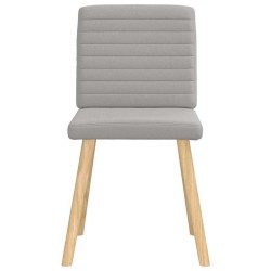 Chaises à manger lot de 4 gris nuage tissu 