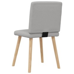 Chaises à manger lot de 4 gris nuage tissu 