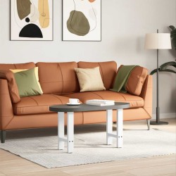 Pieds de table basse Blanc 2 pièces 38 x (42-43) cm Acier 