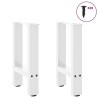 Pieds de table basse Blanc 2 pièces 38 x (42-43) cm Acier 