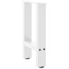 Pieds de table basse Blanc 2 pièces 38 x (42-43) cm Acier 