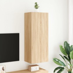 Meuble TV mural chêne sonoma 40,5x30x102 cm bois d'ingénierie 