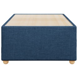 Cadre de lit sans matelas bleu 80x200 cm tissu 