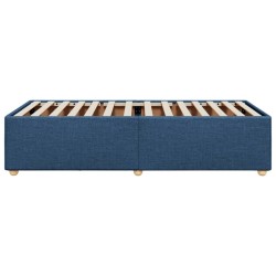 Cadre de lit sans matelas bleu 80x200 cm tissu 