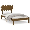 Cadre de lit sans matelas marron miel 100x200 cm bois massif 