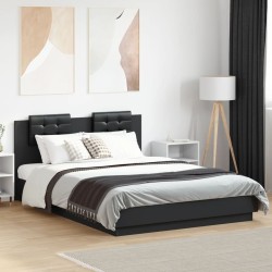Cadre de lit sans matelas noir 120x200 cm 