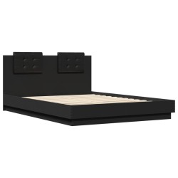 Cadre de lit sans matelas noir 120x200 cm 