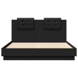 Cadre de lit sans matelas noir 120x200 cm 