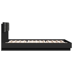 Cadre de lit sans matelas noir 120x200 cm 