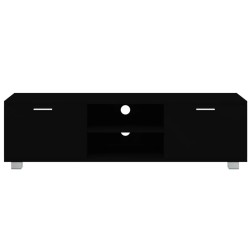 Meuble TV Noir 140x40,5x35 cm Bois d'ingénierie 
