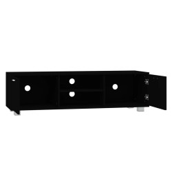 Meuble TV Noir 140x40,5x35 cm Bois d'ingénierie 