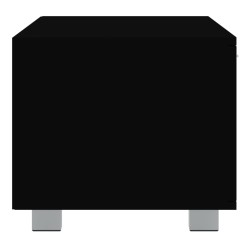 Meuble TV Noir 140x40,5x35 cm Bois d'ingénierie 