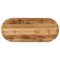 Dessus de table 120x60x2,5cm ovale bois massif de manguier brut 