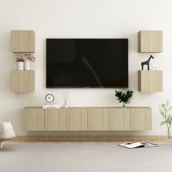 Ensemble de meubles TV 7 pcs Chêne sonoma Bois d'ingénierie 