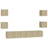Ensemble de meubles TV 7 pcs Chêne sonoma Bois d'ingénierie 
