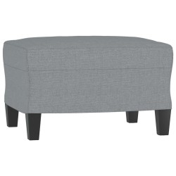 Fauteuil avec repose-pied Gris clair 60 cm Tissu 