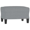 Fauteuil avec repose-pied Gris clair 60 cm Tissu 