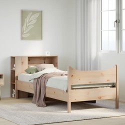 Cadre de lit sans matelas 90x190 cm bois de pin massif 