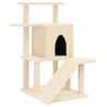 Arbre à chat avec griffoirs en sisal crème 97 cm 