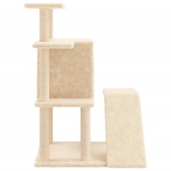 Arbre à chat avec griffoirs en sisal crème 97 cm 