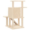 Arbre à chat avec griffoirs en sisal crème 97 cm 
