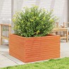 Jardinière cire marron 80x80x46 cm bois de pin massif 