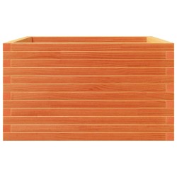 Jardinière cire marron 80x80x46 cm bois de pin massif 