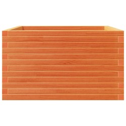 Jardinière cire marron 80x80x46 cm bois de pin massif 