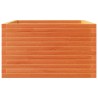 Jardinière cire marron 80x80x46 cm bois de pin massif 