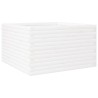Jardinière blanc 80x80x46 cm bois de pin massif 