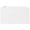 Jardinière blanc 80x80x46 cm bois de pin massif 