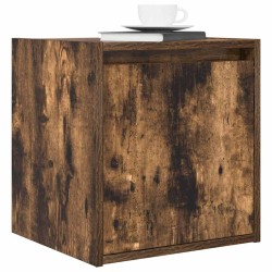 Tables de chevet murales 2 pcs chêne fumé 38x34x40 cm 