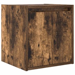 Tables de chevet murales 2 pcs chêne fumé 38x34x40 cm 
