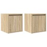 Tables de chevet murales 2 pcs chêne sonoma 38x34x40 cm 