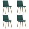 Chaises à manger lot de 4 vert foncé tissu 