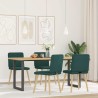Chaises à manger lot de 4 vert foncé tissu 