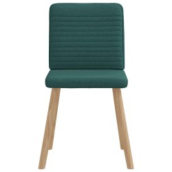 Chaises à manger lot de 4 vert foncé tissu 