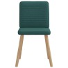 Chaises à manger lot de 4 vert foncé tissu 